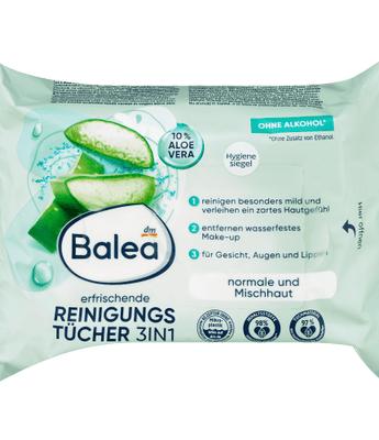 Abschminktücher 3in1 erfrischend, 25 St Gesichtsreinigung by Balea – Available at VivaVoss