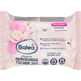 Abschminktücher Pflegend 3in1, 25 St Gesichtsreinigung by Balea – Available at VivaVoss
