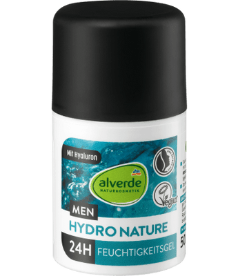 alverde MEN Gesichtsgel Hydro Nature 24h Hyaluron, 50 ml Balea, alverde NATURKOSMETIK, alverde MEN, Hydro, by alverde MEN – Available at VivaVoss