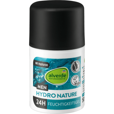 alverde MEN
 Facial Gel Hydro Nature 24h Hyaluron, 50 ml