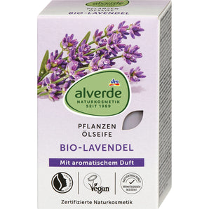 Seifenstück Pflanzenölseife mit Lavendel, 100 g