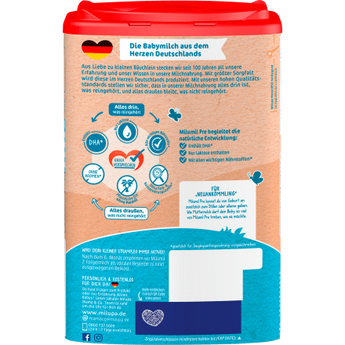 Anfangsmilch Pre Milumil von Geburt an, 800 g - VivaVoss