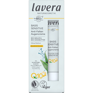 Anti Falten Augencreme Q10  Basis Sensitiv lavera NATURKOSMETIK
