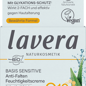 Anti Falten Feuchtigkeitscreme Q10 Basis Sensitiv lavera NATURKOSMETIK