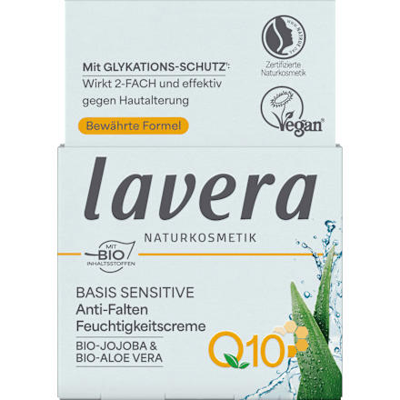 Anti Falten Feuchtigkeitscreme Q10 Basis Sensitiv lavera NATURKOSMETIK