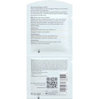 Anti Falten Gesichtsmaske Basis Sensitiv (2x5 ml) lavera NATURKOSMETIK