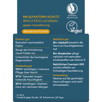 Anti Falten Nachtcreme Q10 Basis Sensitiv lavera NATURKOSMETIK