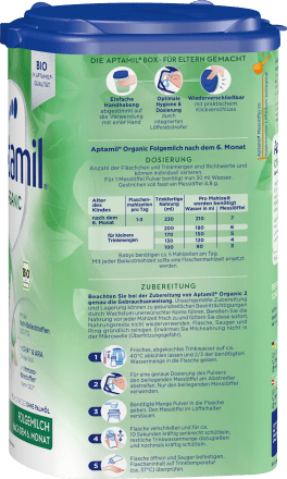 Folgemilch 2 Organic nach dem 6. Monat, 800 g