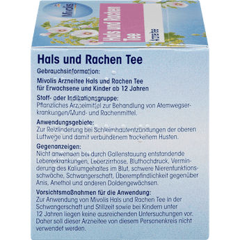 Arzneitee, Hals & Rachen Tee (12 Beutel) Mivolis