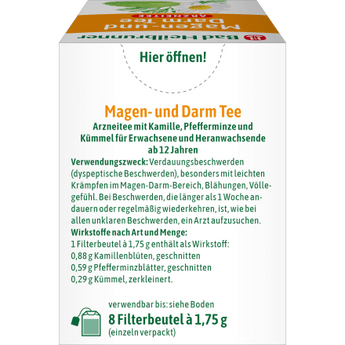 Arzneitee, Magen - & Darm Tee (8 Beutel), 14 g - VivaVoss