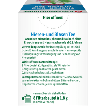 Arzneitee, Nieren - & Blasen Tee (8 Beutel), 14,4 g - VivaVoss