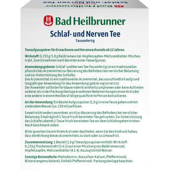 Arzneitee, Schlaf - & Nerven Tee (10 Stück), 10 g - VivaVoss