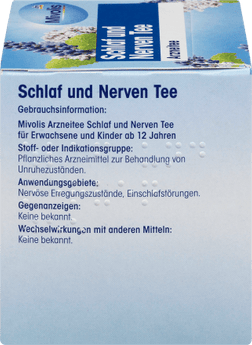 Arzneitee, Schlaf & Nerven Tee (12 Beutel), 18 g - VivaVoss