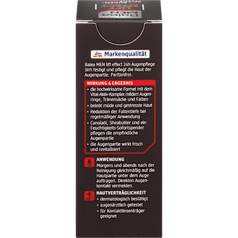 Augencreme Lift Effect 24h 3in1 Balea MEN