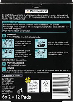 Augenpads Hydro  (6 Paar) Balea MEN