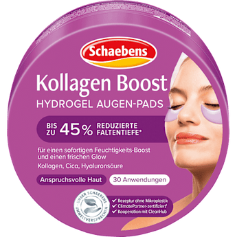 Augenpads Hydrogel Kollagen Boost Tiegel (30 Paar) Schaebens
