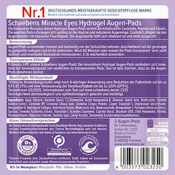 Augenpads Hydrogel Miracle Eyes (1 Paar) Schaebens