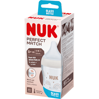 Babyflasche aus Glas Perfect Match, weiß, von Geburt an, 120 ml, 1 St Babyflasche by NUK – Available at VivaVoss