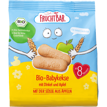 Babykekse Dinkel - Apfel, ab dem 8. Monat, 100 g Baby Snack by FruchtBar – Available at VivaVoss