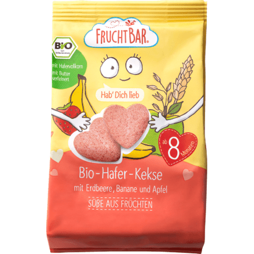 Babykekse Hafer - Kekse, mit Erdbeere, Banane und Apfel ab 8 Monaten, 100 g Baby Snack by FruchtBar – Available at VivaVoss