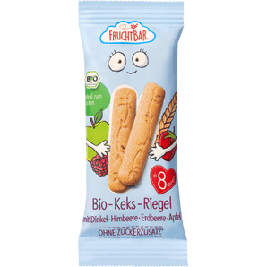 Babykekse Keks - Riegel mit Dinkel & Himbeere, ab 8 Monaten (3x30 g), 90 g Baby Snack by FruchtBar – Available at VivaVoss