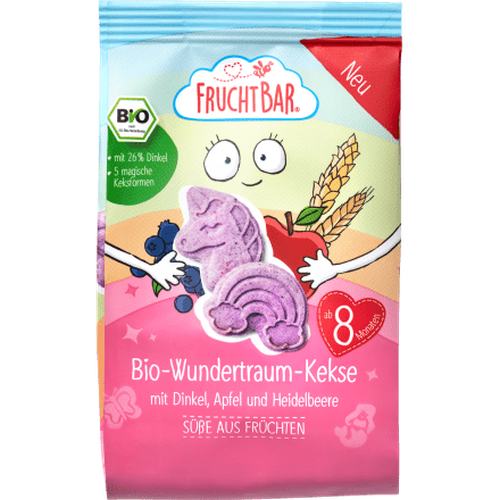 Babykekse Wundertraum - Kekse mit Dinkel, Apfel & Heidelbeere, ab 8 Monaten, 100 g Baby Snack by FruchtBar – Available at VivaVoss