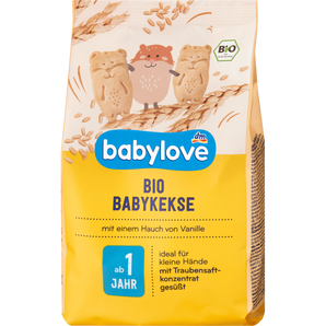 Organic Baby Biscuits Vanilla from 1 year, 125 g 
