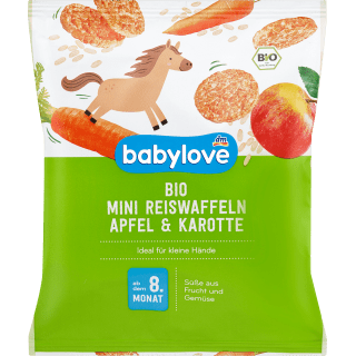 Babysnack Reiswaffeln Apfel & Karotte, ab dem 8. Monat, 35 g