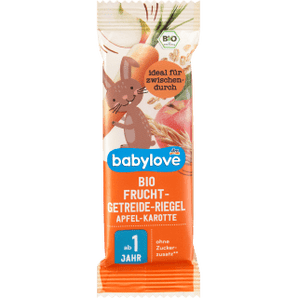 babylove Fruchtriegel Bio Frucht - Getreide - Riegel Apfel - Karotte ab 1 Jahr, 25g, 25 g Baby Snack by BabyLove – Available at VivaVoss