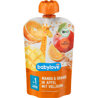 Quetschie Mango & Orange in Apfel mit Vollkorn..., 100 g