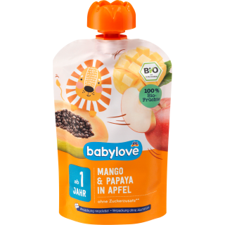 Quetschie Mango &amp; Papaya in Apple from 1 year recyclable, 100 g