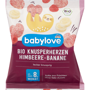 Babysnack Knusperherzen Himbeere Banane, ab dem..., 30 g Baby Snack by Babylove – Available at VivaVoss