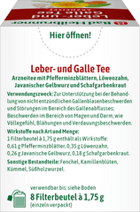 Arzneitee, Leber- & galle Tee (8 Beutel), 14 g