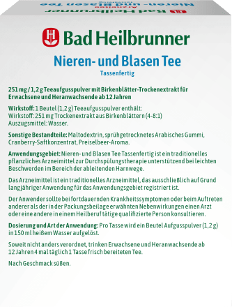 Arzneitee, Nieren- & Blasen Tee (10 Stück), 12 g