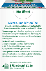 Arzneitee, Nieren- & Blasen Tee (8 Beutel), 14,4 g