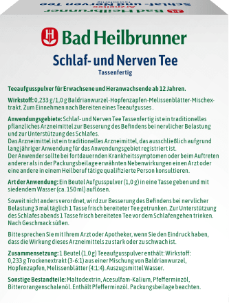 Arzneitee, Schlaf- & Nerven Tee (10 Stück), 10 g