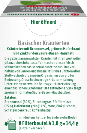 Kräutertee Basisch mit Zink (8 Beutel), 14,4 g