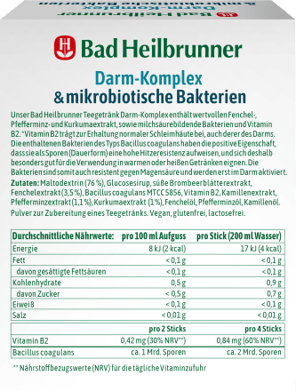 Teegetränk Darm-Komplex & mikrobiotische Bakterien (10 Stück), 10 g