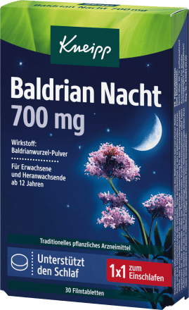 Baldrian Nacht 700mg Tabletten, 30 St - VivaVoss