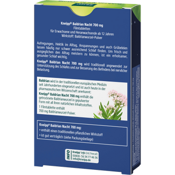 Baldrian Nacht 700mg Tabletten, 30 St - VivaVoss