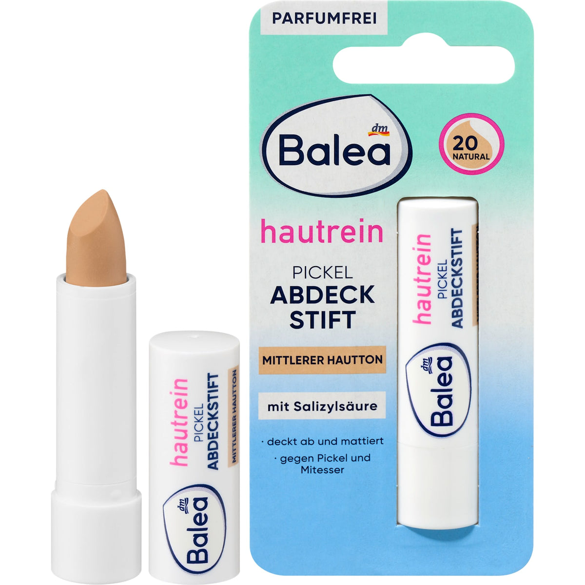 Abdeckstift Hautrein Pickel 20 Natural, 4,5 g