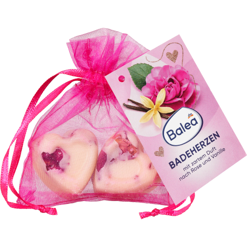 Bath Hearts Rose-Vanilla, 36 g