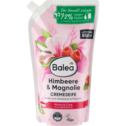 Cremeseife Himbeere & Magnolie Nachfüller, 850 ml