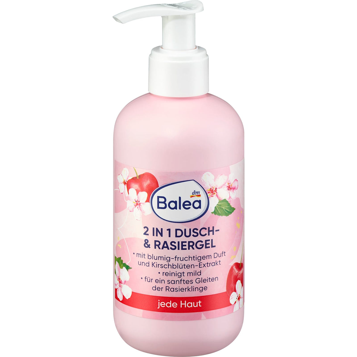 Dusch- und Rasiergel 2in1 mit Kirschblüten-Extrakt, 250 ml
