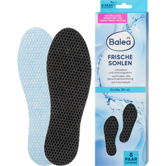 Insoles Fresh Soles black, size 39-41 (8 pairs), 16 pieces