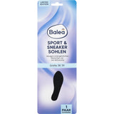 Schwarze Balea Sport & Sneaker Einlegesohlen in Größe 38/39 mit Wabenstruktur in der Originalverpackung.