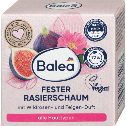 Fester Rasierschaum Wildrose Feige, 60 g