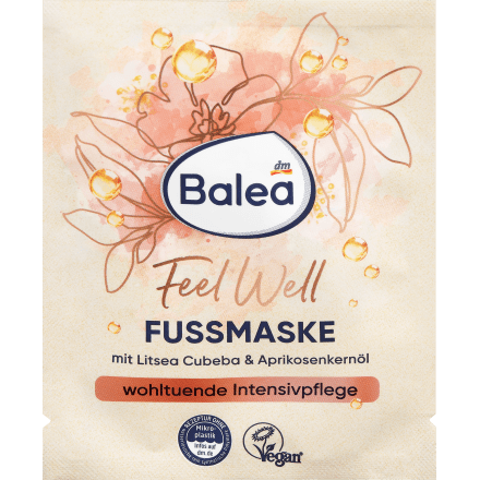 Fußmaske Feel Well Litsea Cubeba & Aprikosenkernöl, 15 ml