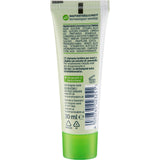 Rückseite einer 30 ml Balea Kamille Hand- und Nagelbalsam Tube mit Inhaltsstoffen und Barcode auf weißem Hintergrund.