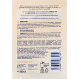 Rückseite der Balea Lifting-Patches Verpackung mit Anwendungshinweisen, Inhaltsstoffen und Barcode auf beigem Hintergrund.